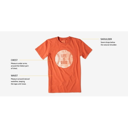 Americana Red Fetch Baseball Life is Good Boys Cool Tee